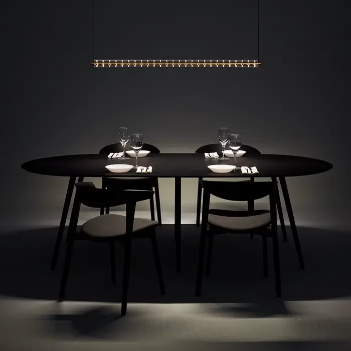 Lampe Suspendue Minimaliste Italienne en Verre Long, Design Moderne, pour Restaurant, Salle à Manger