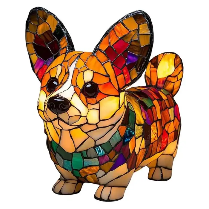 Veilleuse en résine de haute qualité miniature pour animaux de compagnie décoration de la maison douce lumière LED source de chaleur et de détente pour chambre salon et chambre d'enfant