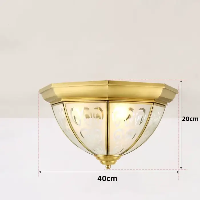Lustre industriel décoratif en verre et cuivre de style européen pour restaurant, couloir, allée, éc