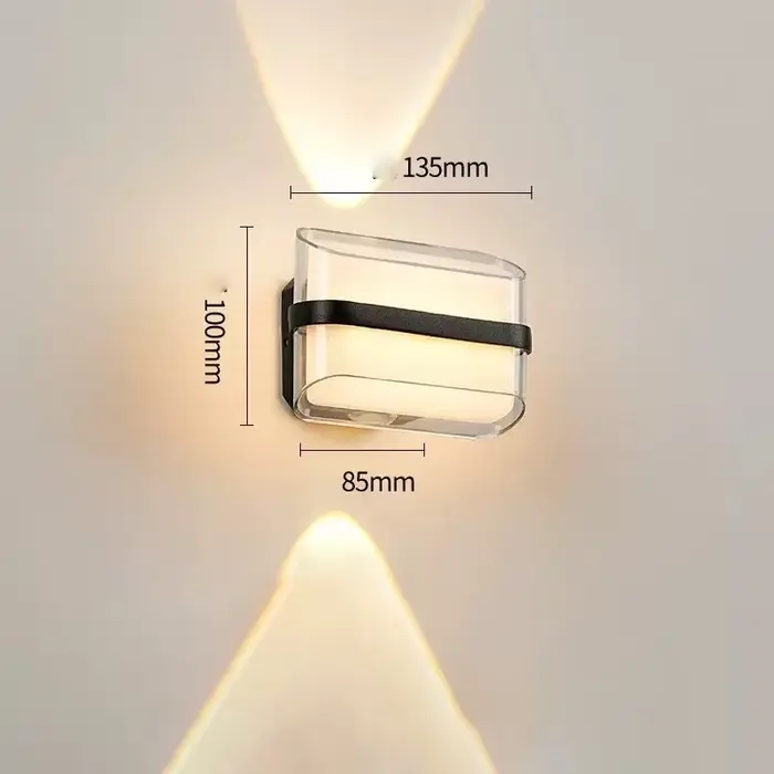 Lampe murale extérieure étanche IP65, circulaire, pour intérieur, balcon, couloir, allée, cour, écla