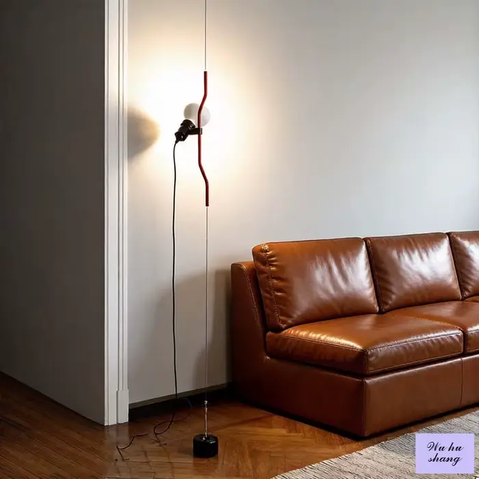 Lampe LED italienne suspendue au sol, idéale pour salon, chambre, chevet, galerie, canapé, hauteur réglable, éclairage intérieur artistique pour la maison
