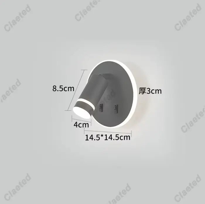 LED Angle réglable applique murale USB Port de chargement tête de lit lampe de lecture salon hôtel s