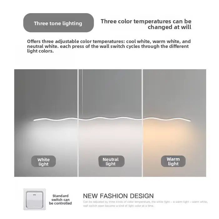 Lampe LED suspendue moderne et élégante pour salle à manger salon bar table restaurant cuisine île décoration de maison avec intensité variable et installation autonome