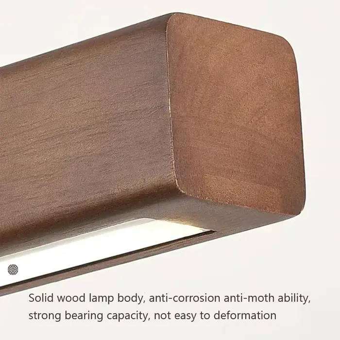 Luminaire suspendu LED en bois nordique