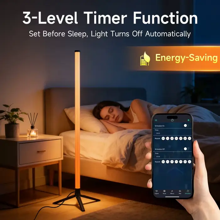 Lampadaire LED avec commande Bluetooth