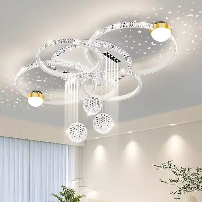Plafond moderne à LEDs lumière pour salon décor suspension décoration intérieure