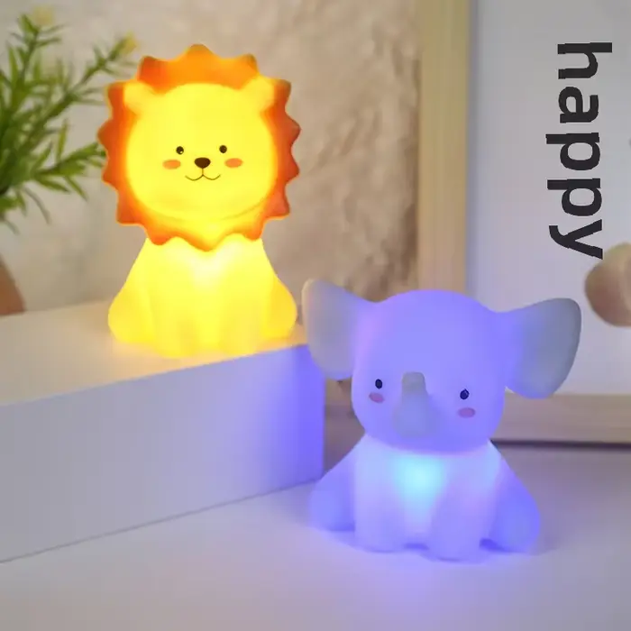 Nouveau dessin animé Lion veilleuse petit éléphant forme Led lampe de chevet pour enfants Mini cadea