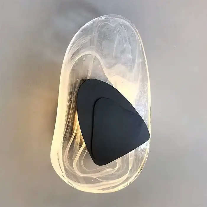 Lampe murale de luxe en forme d'herbe pour chambre à coucher, décoration de chevet, éclairage mural 