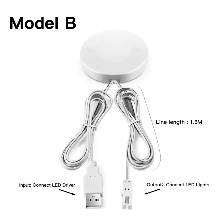 DC 5V USB LED variateur capteur tactile interrupteur pénétrable 25mm bois verre acrylique interrupte