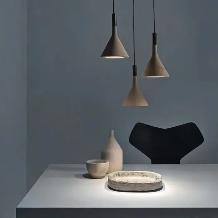 Ciment béton pendentif lumières nordique moderne Led E27 Restaurant Bar salon chambre île cuisine lampe industrielle Design