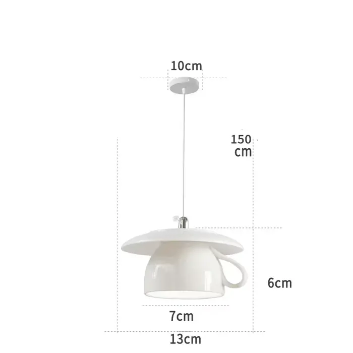 Lampe suspendue en céramique, design moderne, luminaire décoratif d'intérieur, idéal pour une tasse 