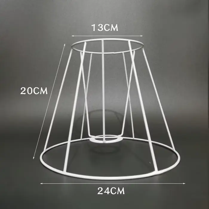 Abat-jour Cage cadre fer fil métallique lumière lustre Support de lampe pour bricolage anneau garde Table