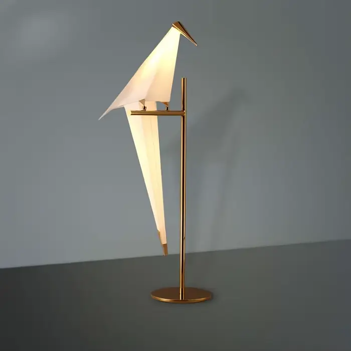 Lampadaire moderne simple à mille grues en papier avec source de lumière LED adapté aux salles à manger