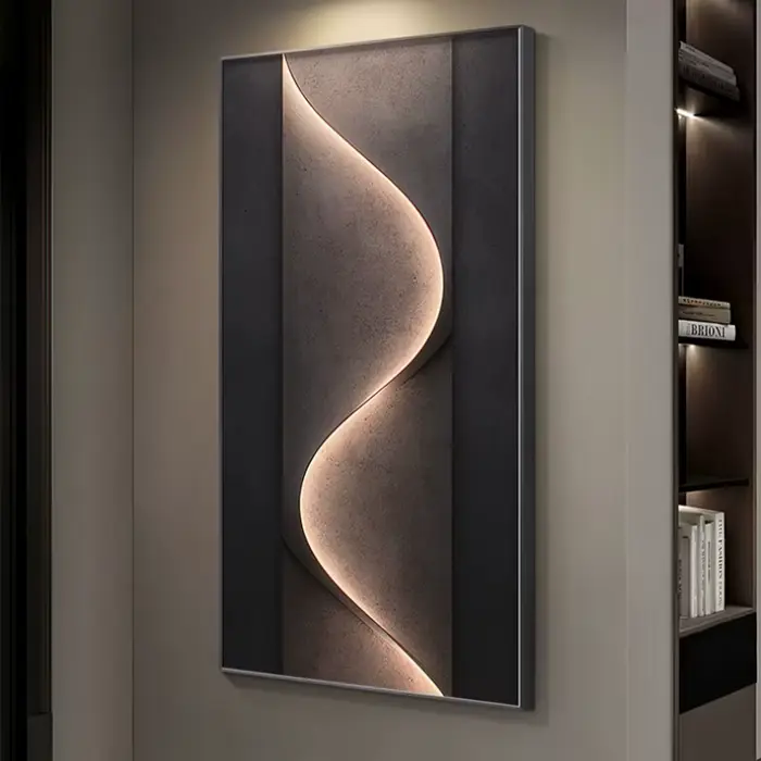 Lampe de mur LED de luxe salon fond couloir hôtel décoration de la maison haut de gamme Lustre suspendu peinture moderne Mural lumière