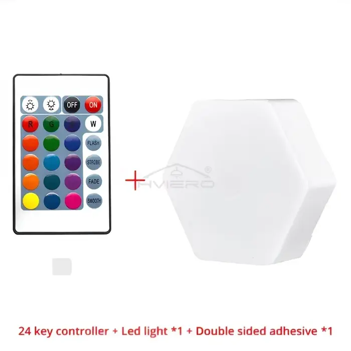 Lampe murale en nid d'abeille, LED RGB, sans fil, hexagonale, capteur tactile, veilleuse, décoration
