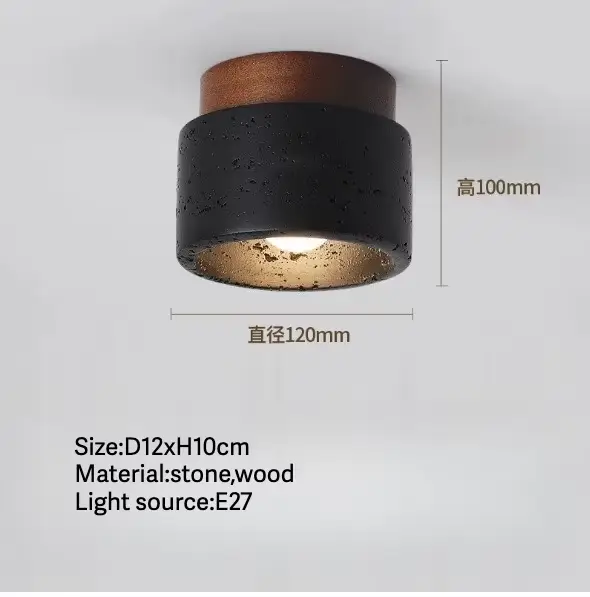 Nordique créatif mur LED lumières travertin pierre applique murale lampe pour salon chambre allée co