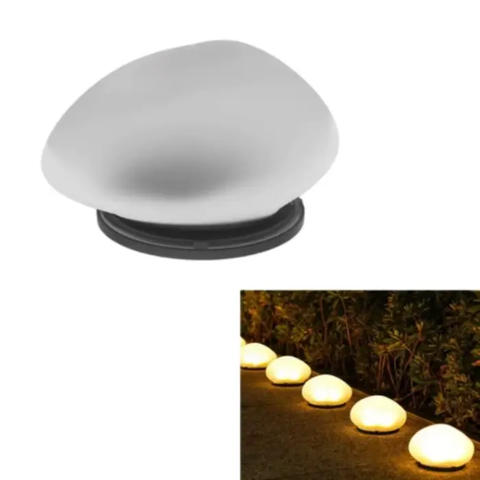 Lampe solaire en forme de galet, économie d'énergie, allumage/extinction automatique, lumière LED so