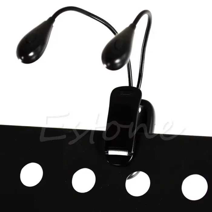 Lampe à double bras réglable à pince