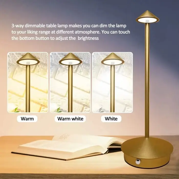 Type-c lampe de Table Rechargeable salle à manger créative tactile Led hôtel Bar café Pina
