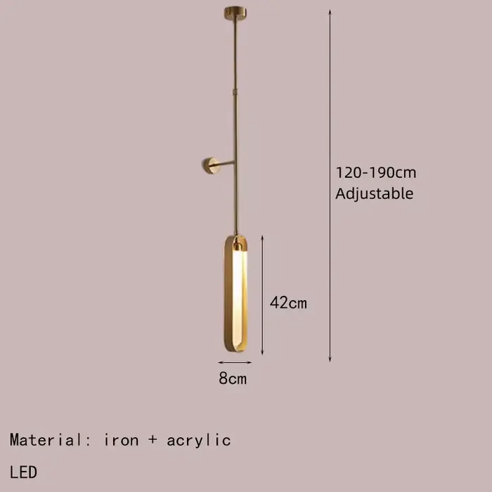 Applique murale LED créative réglable en hauteur, pour salon, chambre à coucher, salle à manger, mét